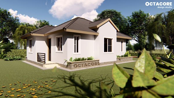 2-Bedroom-House-Design-in-Migori-Back-View