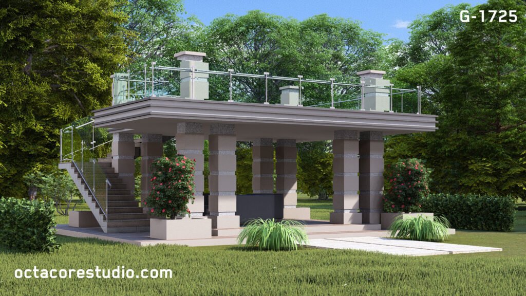 Modern Multi Level Gazebo Zebo-17 Modern Multi Level Gazebo