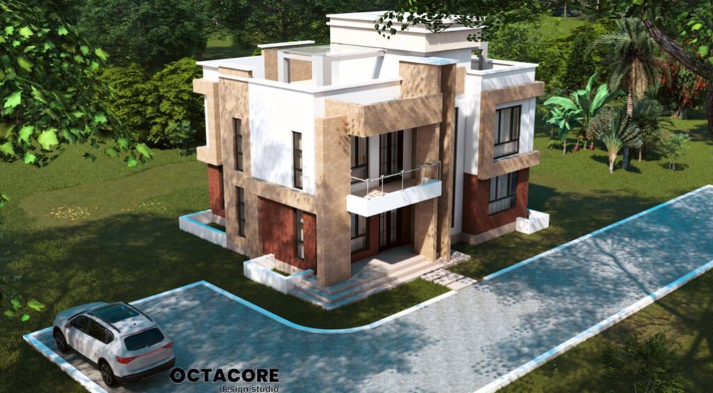 4 Bedroom modern maisonette villa with a guest bedroom and open plan kitchen in kenya